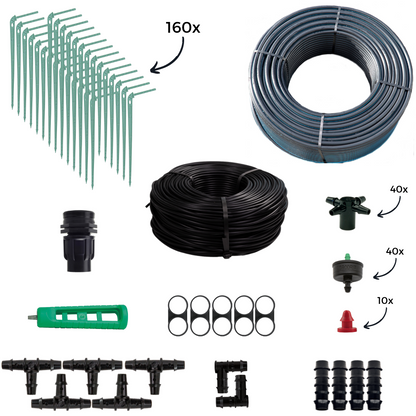 Agrodrip - Système d'irrigation ultime pour arroser potager ou serre jusqu'à 160 plantes