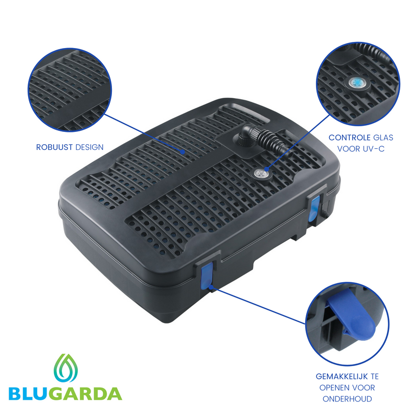 BluFilter 1011 - Ensemble de filtre de bassin avec filtre, pompe, 11W UV-c et fontaine