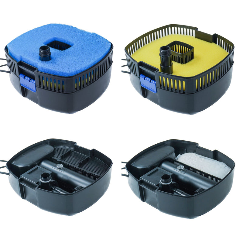 BluFilter 3611 - Ensemble de filtre de bassin avec filtre, pompe, 11W UV-c et fontaine